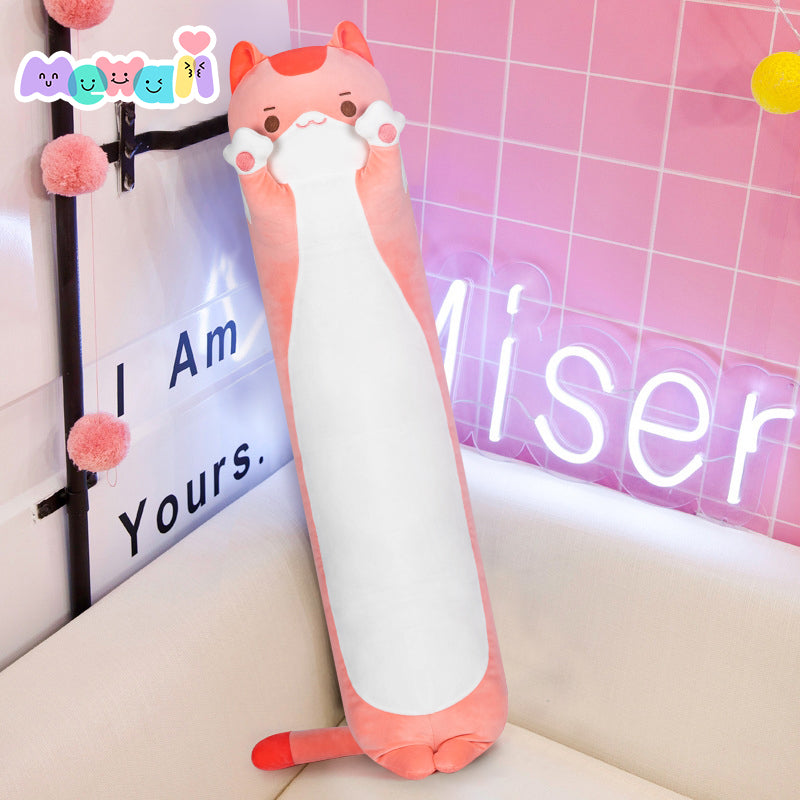 MeWaii® Kitten Pink Stuffed Animal Kawaii Plush Pillow Squishy Toy