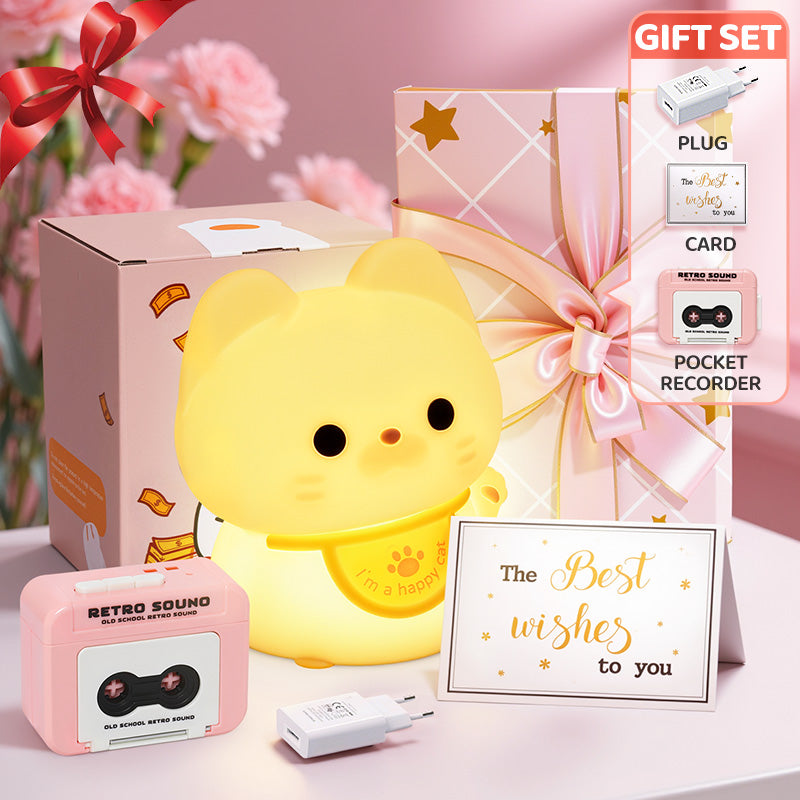 Mother's Day Limited Gift Set Special for every Momy Engraving Squishy Silicone LED Night Light