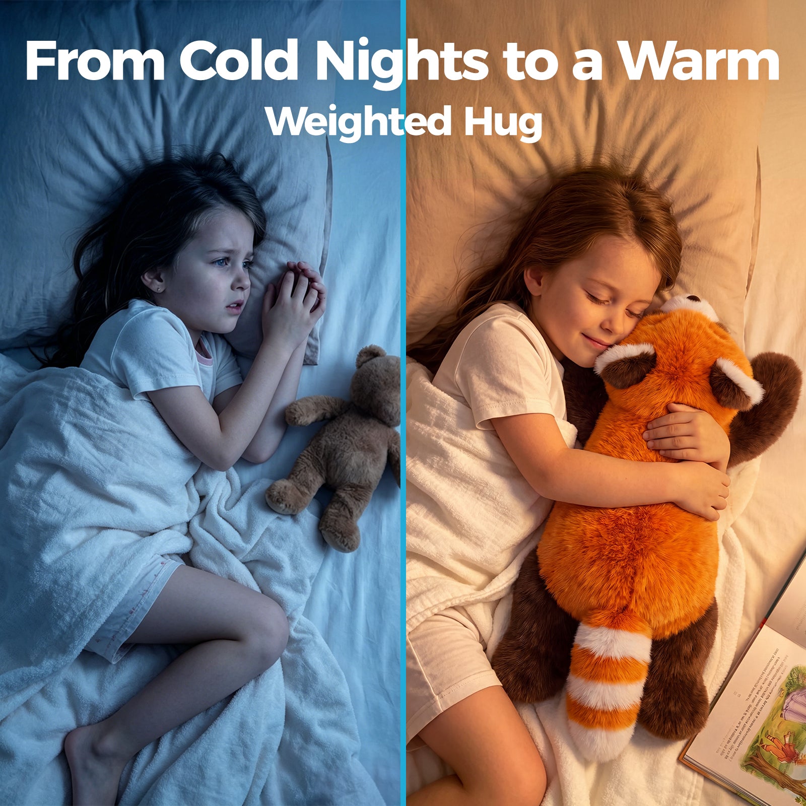 MeWaii® Red Panda Weighted Stuffed Animals with Microwavable Heating Pad