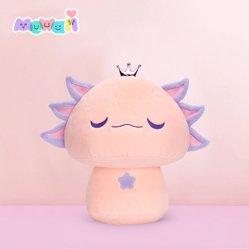 MeWaii® Mushroom Family Crown Axolotl Kawaii Plush Pillow Squish Toy
