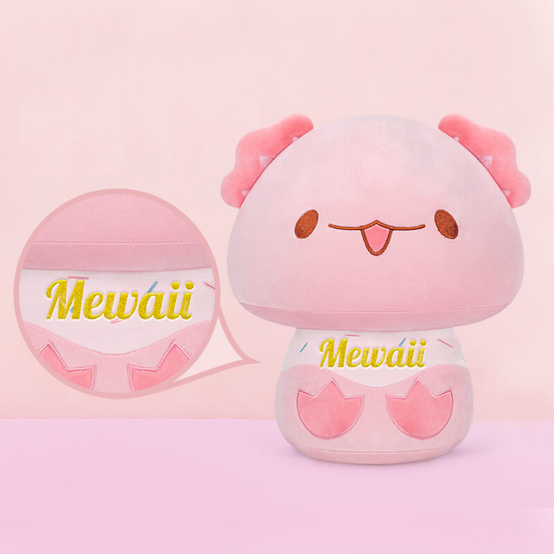 MeWaii® Mushroom Family Axolotl Kawaii Plush Pillow Squish Toy