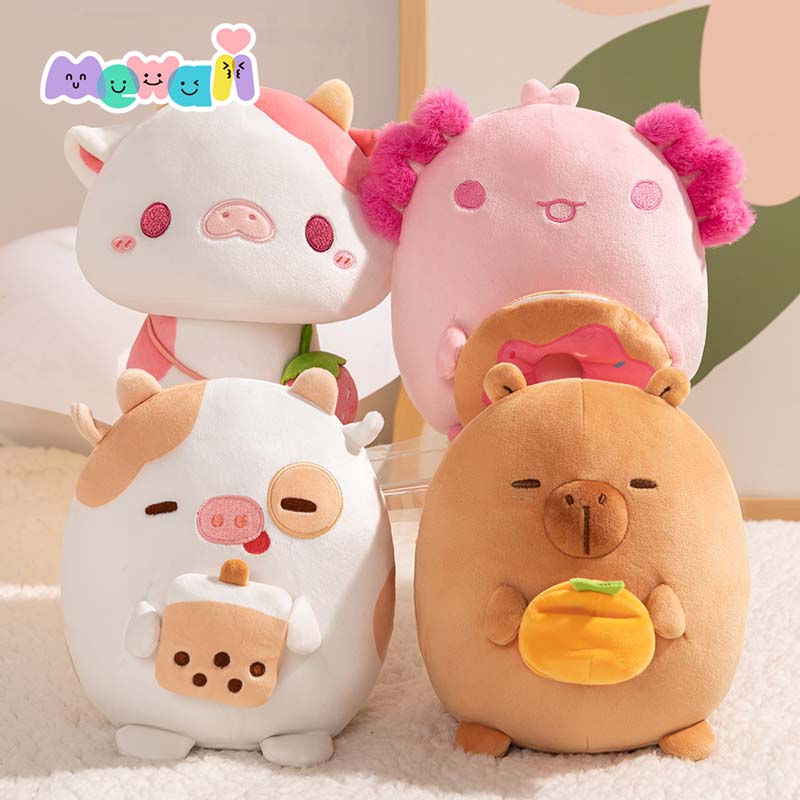 MeWaii® Fragrance Plush Toy Donut Axolotl Stuffed Animal with Aromatherapy Lavender Scent 8 inches Stuffed Plushie