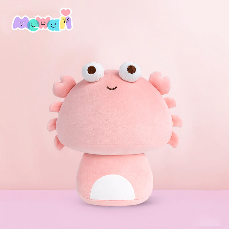 MeWaii® Mushroom Family Popeyed Crab Kawaii Plush Pillow Squish Toy