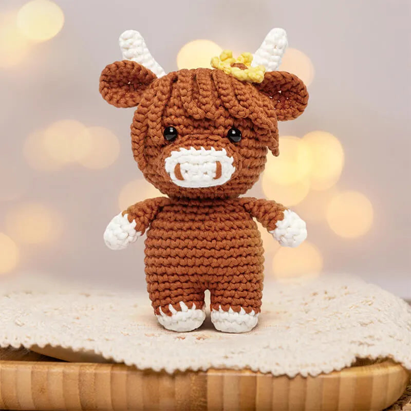 MeWaii® Crochet Humanoid Cattle Crochet Kit for Beginners with Easy Peasy Yarn
