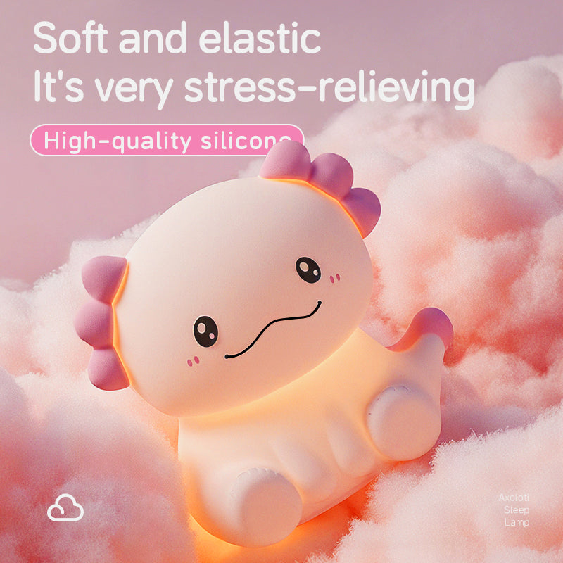 Axolotl Adorable Squishy Silicone Soft Night Light Lamp Best Gift for Girls Kids