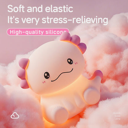 Axolotl Adorable Squishy Silicone Soft Night Light Lamp Best Gift for Girls Kids