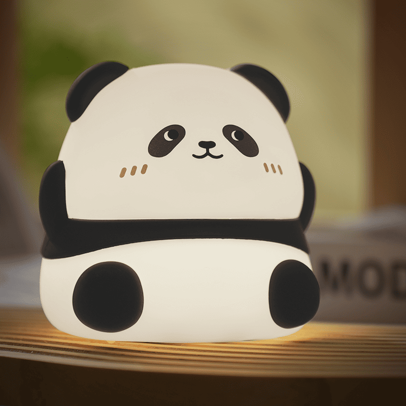 Cute Panda Lamp LED Squishy Animal Tap Tap Night Light with USB Powered ...