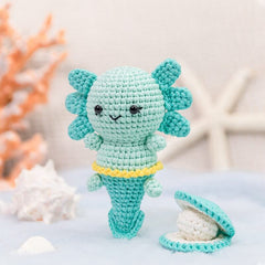 MeWaii®Crochet Axolotl And Seal  Crochet Kit for Beginners with Easy Peasy Yarn