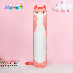 MeWaii® Kitten Pink Stuffed Animal Kawaii Plush Pillow Squishy Toy
