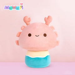 MeWaii® Mushroom Family Beach Crab Thermochromic Kawaii Plush Pillow Squis Thermochromic Toy