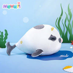 MeWaii® Ocean Series Black Whale Cow Stuffed Animal Kawaii Plush Pillow Squishy Toy