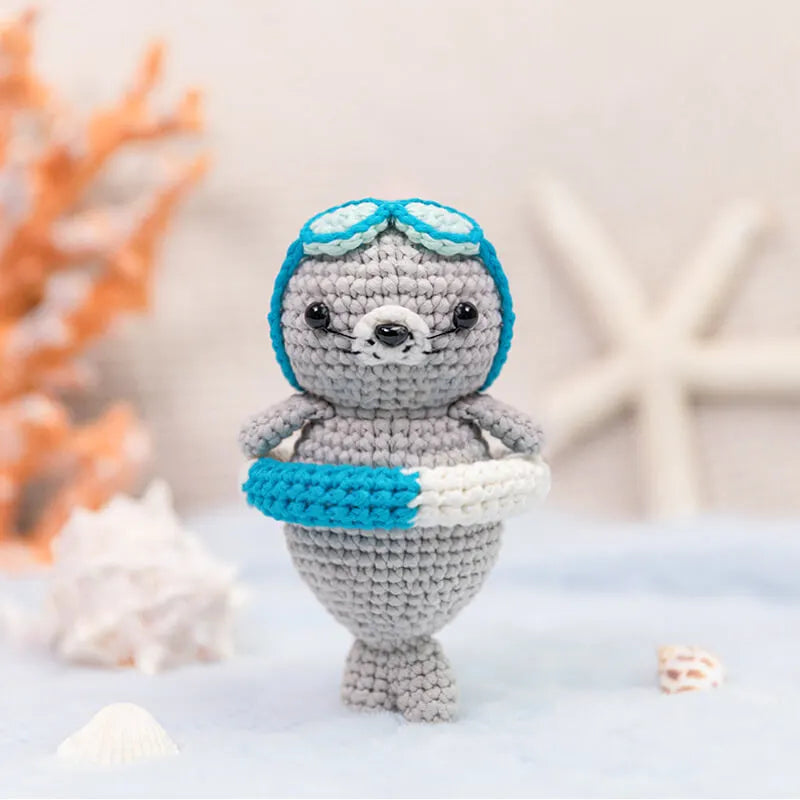 MeWaii® Crochet Original Designed Animal Crochet Kit for Beginners with Easy Peasy Yarn