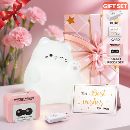 Mother's Day Limited Gift Set Special for every Momy Engraving Squishy Silicone LED Night Light