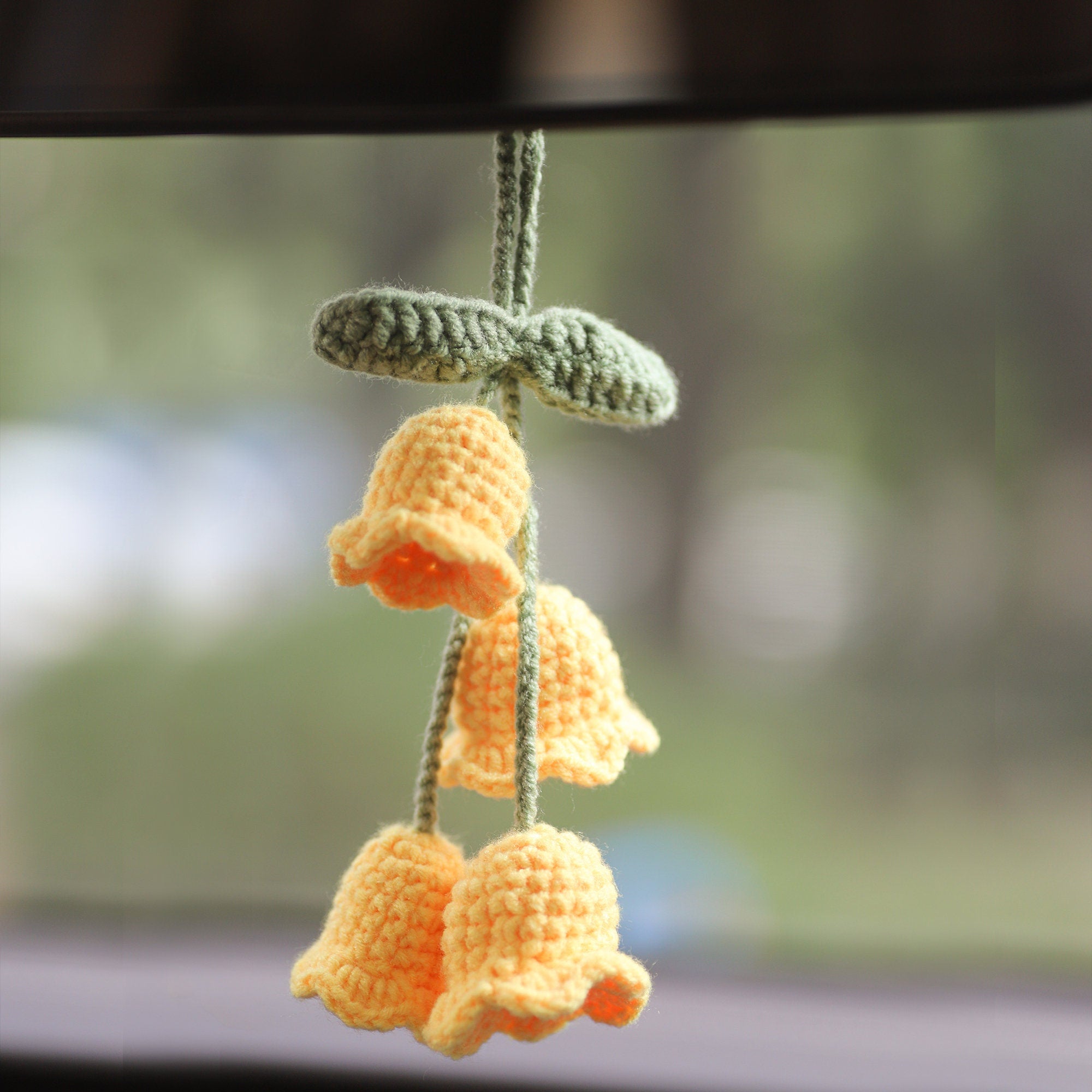 MeWaii® Handmade Crochet Flowers and Potted Plants Car Hanging