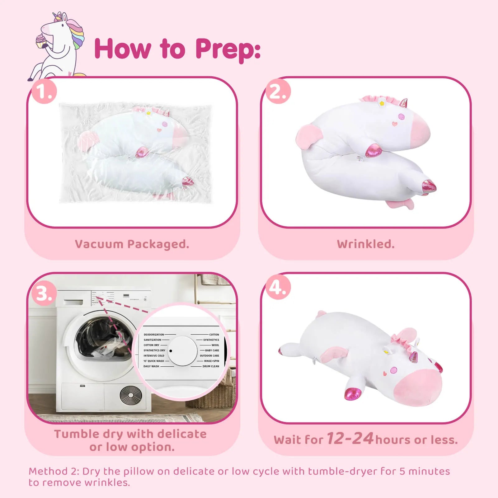 MeWaii® Unicorn Stuffed Animal Kawaii Plush Body Pillow Squishy