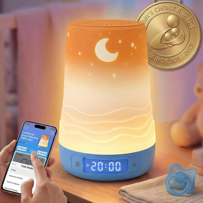Mewaii® Smart Sleep Companion – AI Cry Detection White Noise Machine with 100 Soothing Sounds, App Control & RGB Night Light