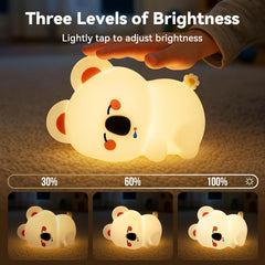 Huggwaii Koala Sleeping Silicone Squishy Night Light Cute Animal Lamp Perfect Gift