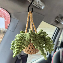 MeWaii® Handmade Crochet Flowers and Potted Plants Car Hanging