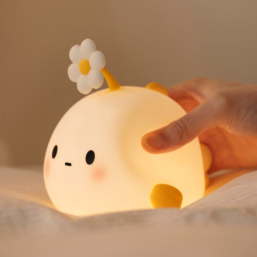Squishy Silicone Flower Fish LED Night Light - Perfect Gift for Kids and Girls