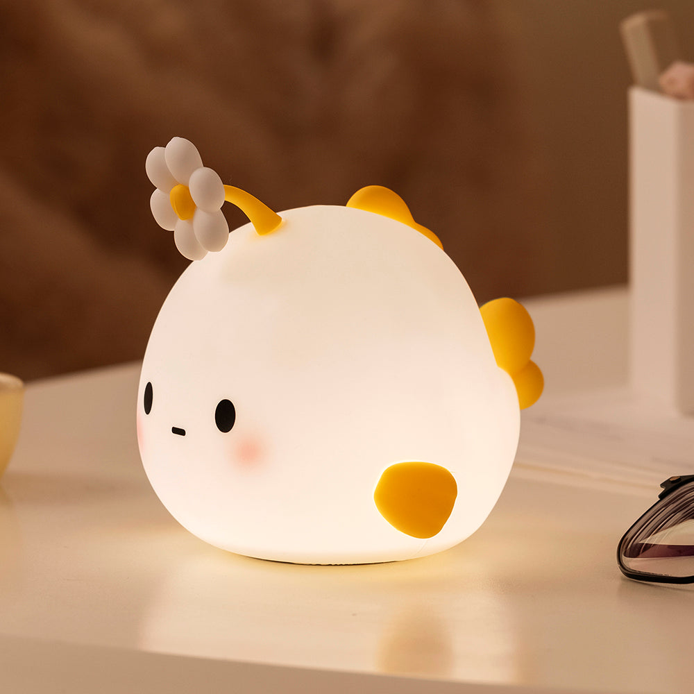 Squishy Silicone Flower Fish LED Night Light - Perfect Gift for Kids and Girls