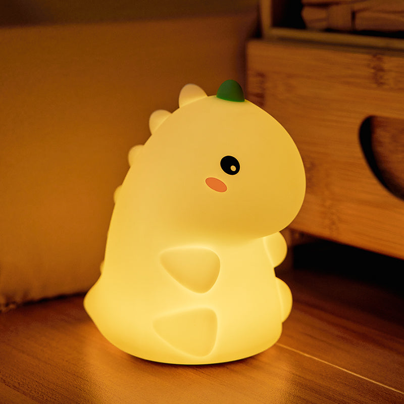 MeWaii® Squishy Silikon-Dinosaurier-LED-Nachtlicht – perfektes Geschenk für Kinder und Mädchen