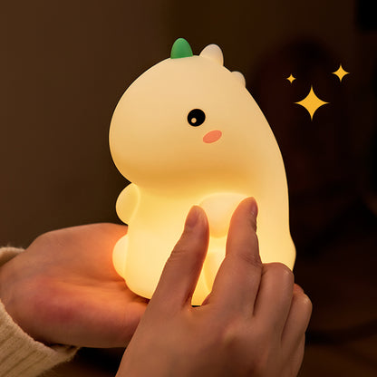 MeWaii® Squishy Silikon-Dinosaurier-LED-Nachtlicht – perfektes Geschenk für Kinder und Mädchen