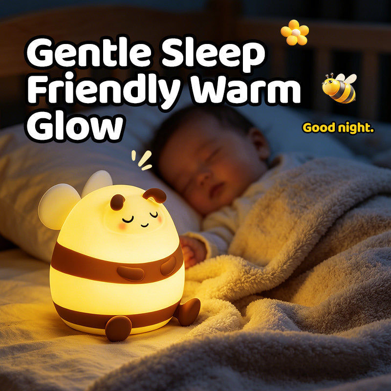 MeWaii® Cozy Bee Silicone Squishy LED Night Light
