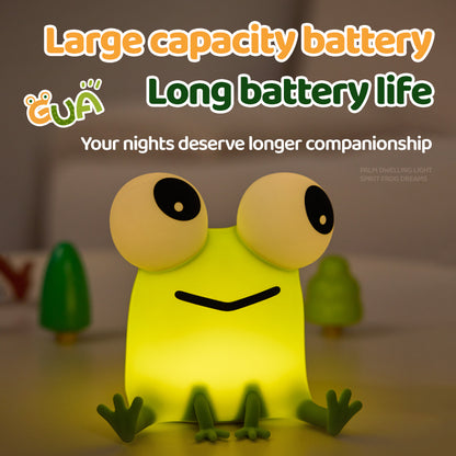 Frog Big-Eyed Adorable Small Silicone Squishy Night Light Perfect Gift
