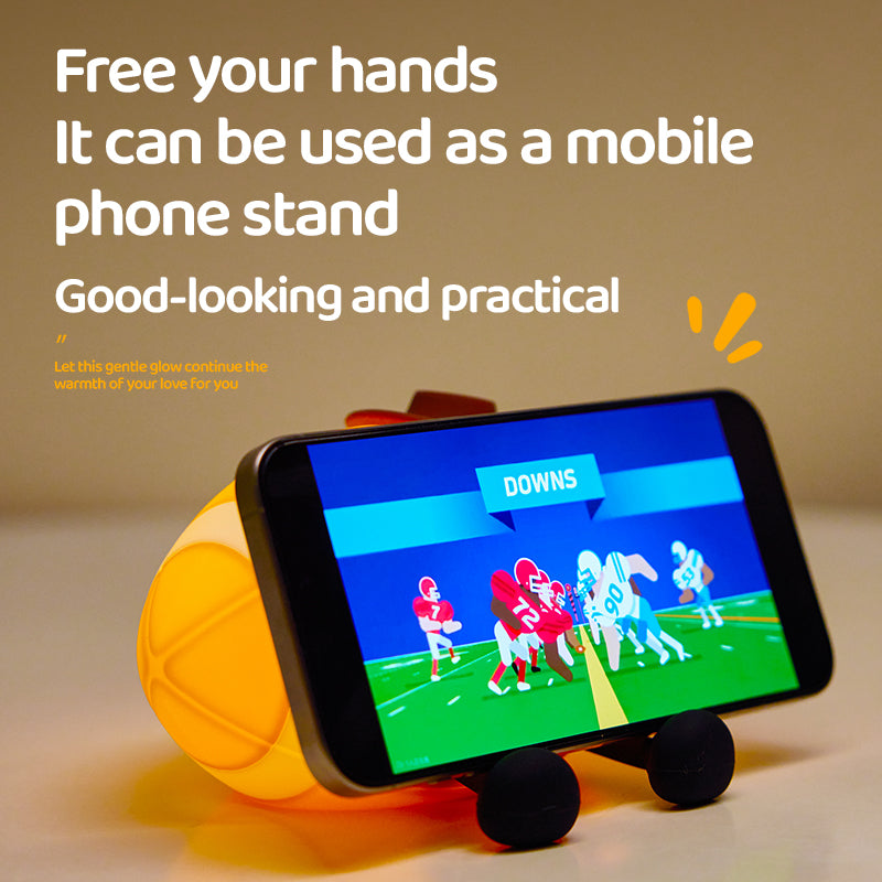 Huggwaii Football Silicone Squishy Night Light Cute Sports Lamp for Bedroom Perfect Gift