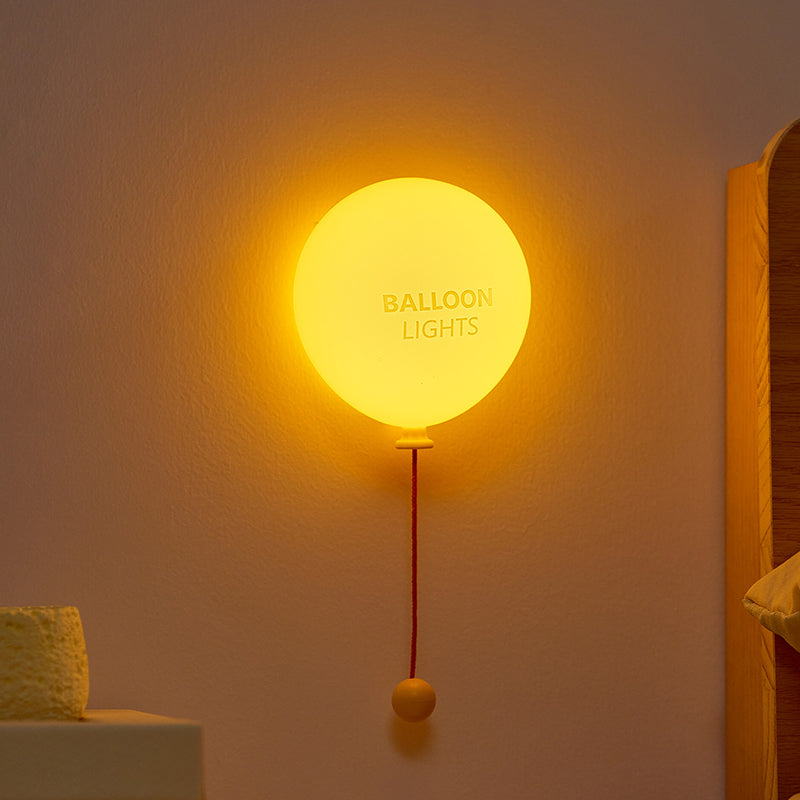 Balloon Silicone Squishy Night Light with String Switch LED Wall Hanging Lamp Perfect Gift