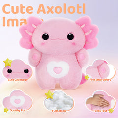 MeWaii® Squishy Loving Axolotl Pink Plush Kawaii Pillow Plush Toy