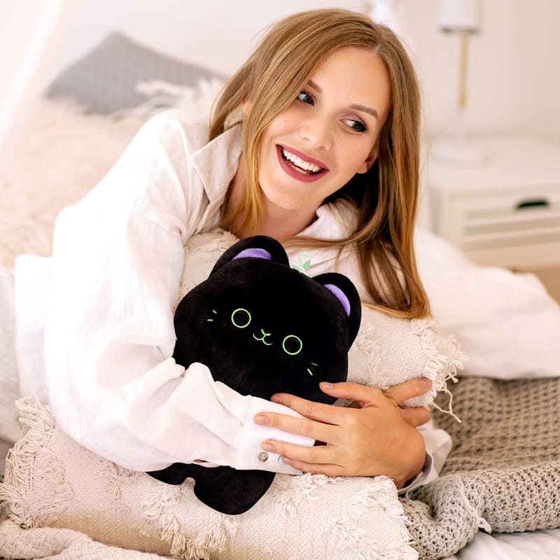 MeWaii® Devil Mint Kitten Kawaii Plush Pillow Squish Toy