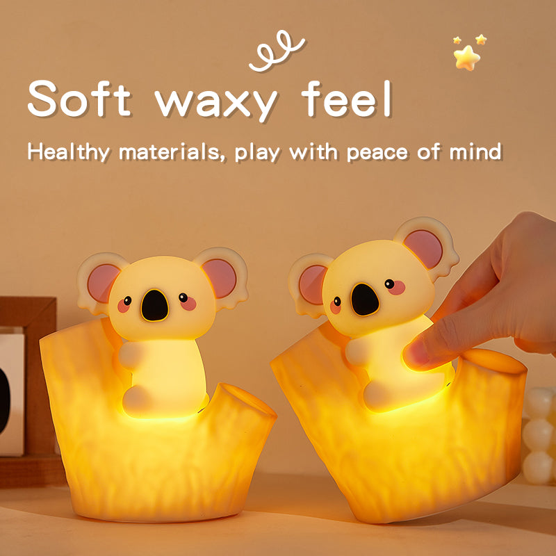 Huggwaii Mini Koala on Tree Branch Silicone Squishy Night Light Cute Perfect Gift