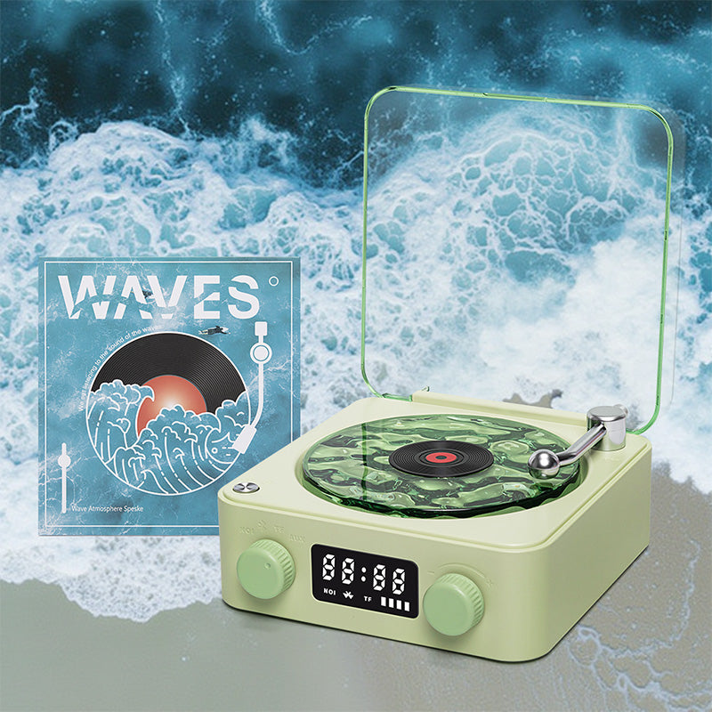 Premium Waves Retro Bluetooth Vinyl Record Player Light 🎁