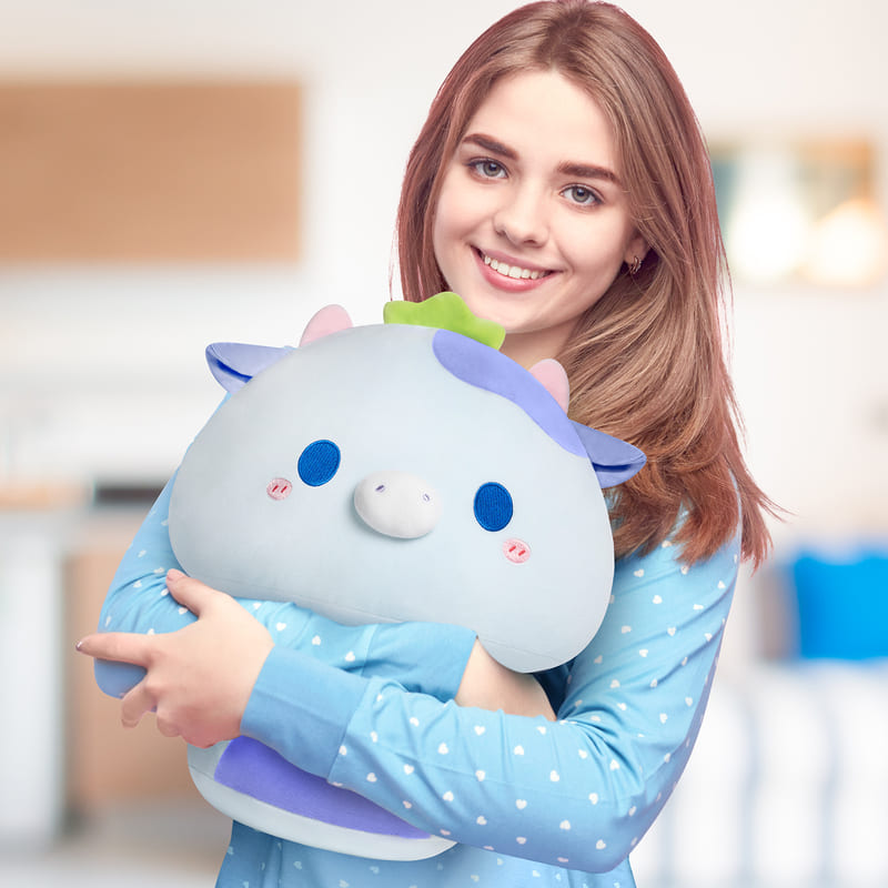 MeWaii® Mushroom Family Painted Jerry Cow Kawaii Plush Pillow Squish Toy