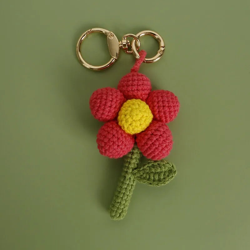 Mewaii® Finished Crochet Flower Keychain