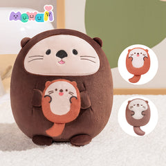 MeWaii® Stuffed Animal Kawaii Otter Plush Pillow Squishy Toy With Hoodie
