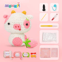Strawberry Cow Crochet Kit For Beginners
