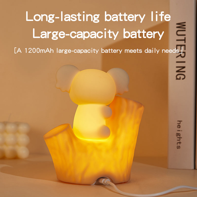 Huggwaii Mini Koala on Tree Branch Silicone Squishy Night Light Cute Perfect Gift