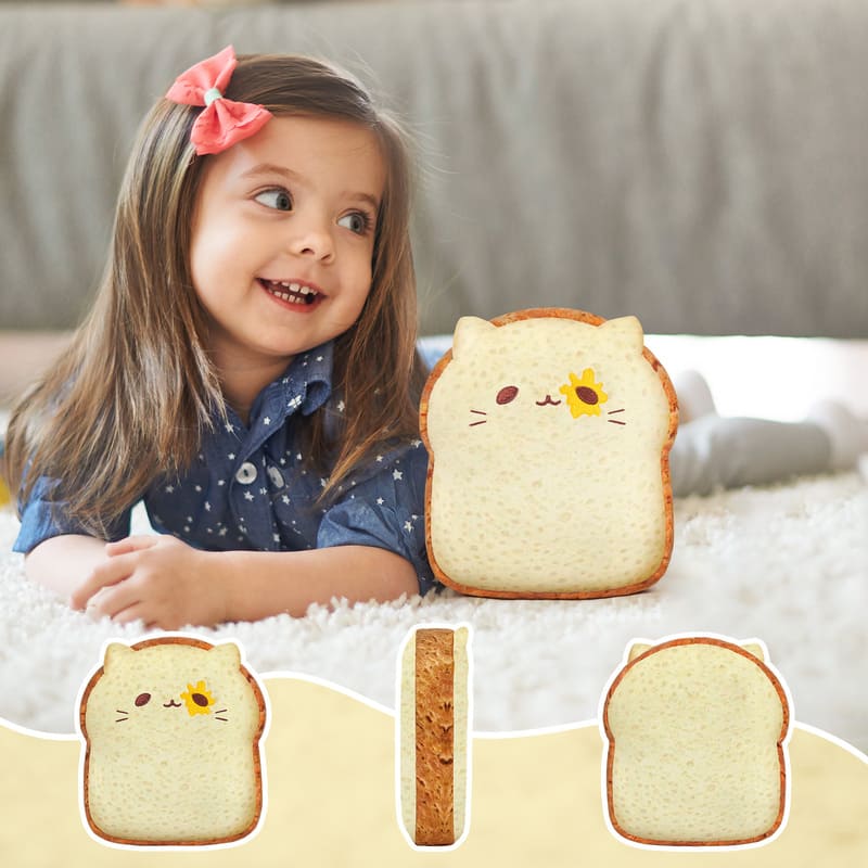 MeWaii® Food Fruit Series Toast Bread Pillow Kawaii Plush Pillow Squish Toy