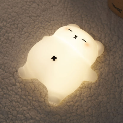 Squishy Silicone Snuggly Breathing Bear LED Night Light - Perfect Gift for Kids and Girls