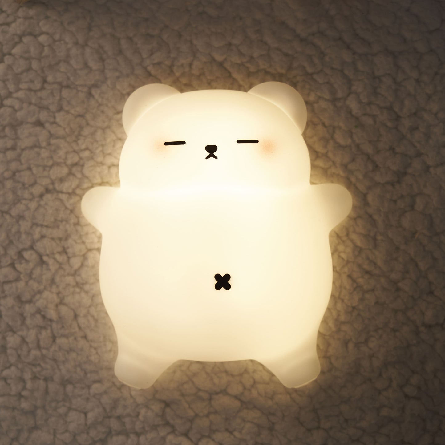 Squishy Silicone Snuggly Breathing Bear LED Night Light - Perfect Gift for Kids and Girls
