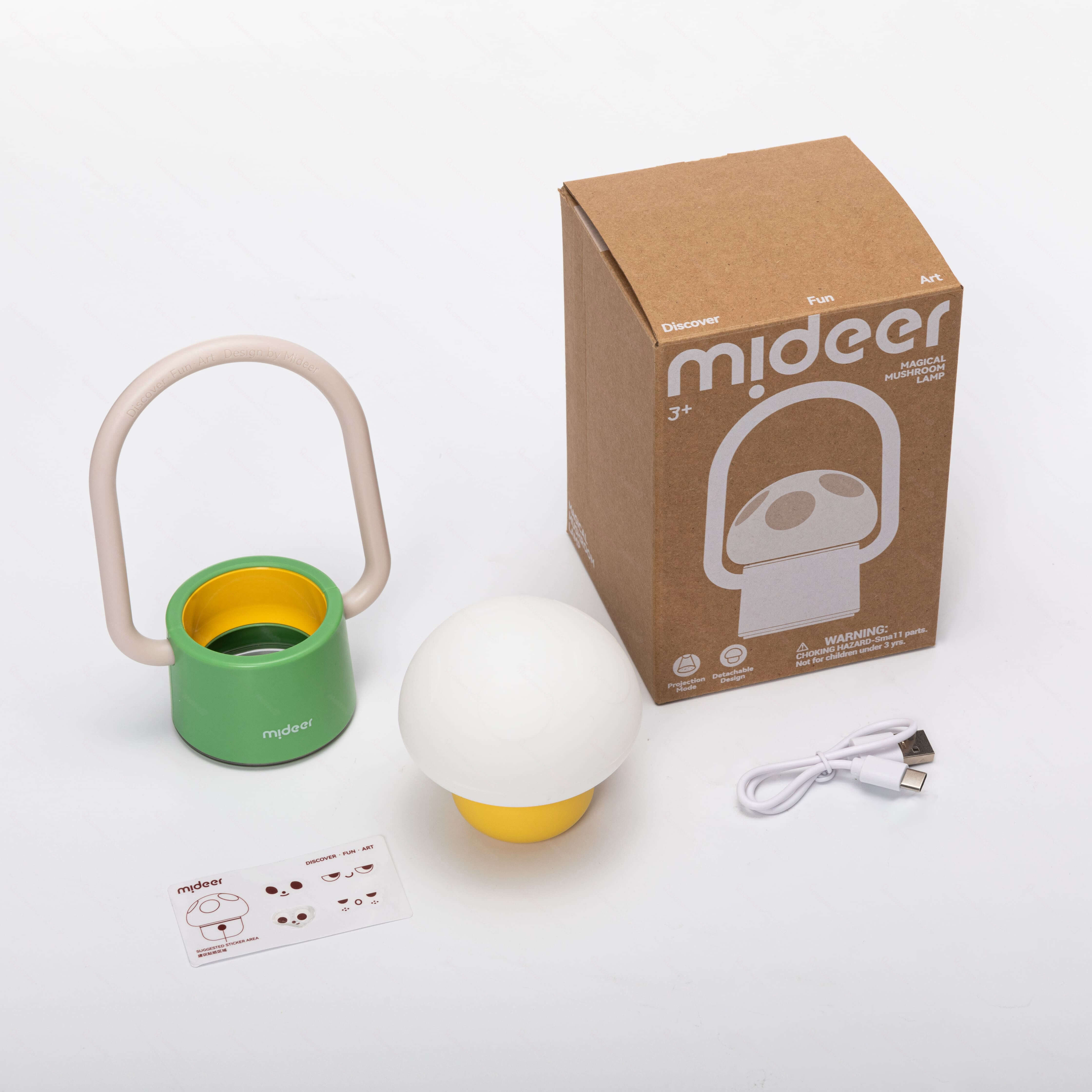 Mushroom Night Light Detachable Silicone Rotating Dimming Projection Mode Camping Flashlight Perftct Gift