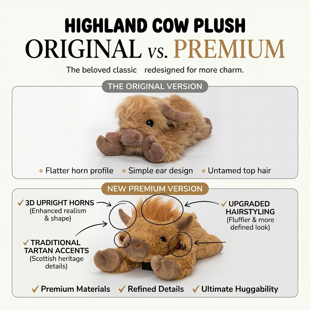 Gewichtetes Kuscheltier Highland Cattle