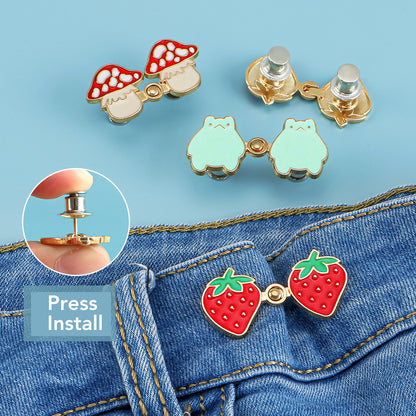 Waist Knots Adjustable Frog Heart Toadstool Strawberry for Loose Pants Clothes