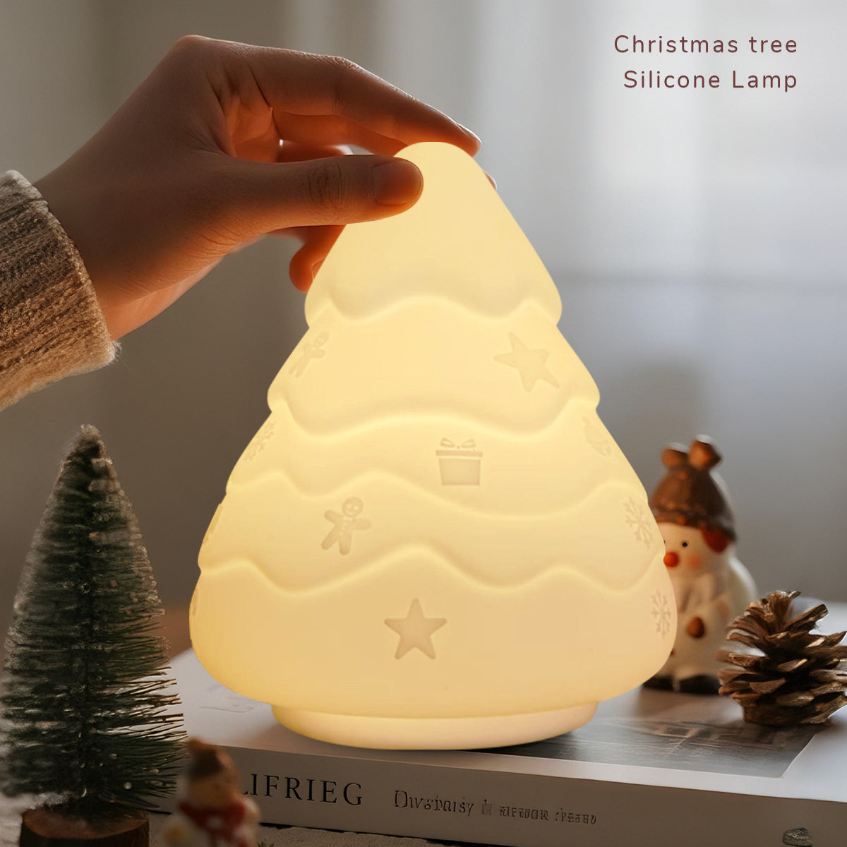 Snow Tree Christmas Edition Silicone Squishy Night Light Holiday Glow Gift-Ready Seasonal