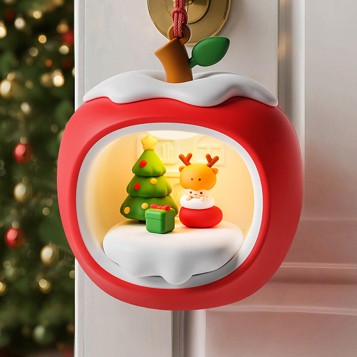 Apple House Christmas Edition Night Light Holiday Glow Gift-Ready Seasonal