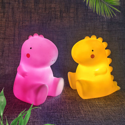 Squishy Silikon Baby Dinosaurier LED Nachtlicht - perfektes Geschenk für Kinder und Mädchen