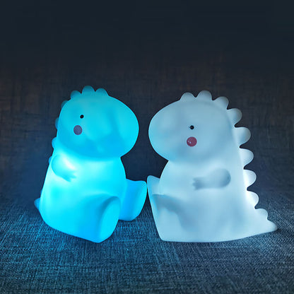 Squishy Silikon Baby Dinosaurier LED Nachtlicht - perfektes Geschenk für Kinder und Mädchen