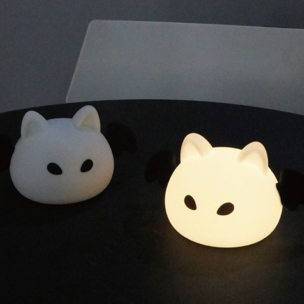 Squishy Silikon Kawaii Fledermaus LED-Nachtlicht - Perfektes Geschenk für Kinder und Mädchen